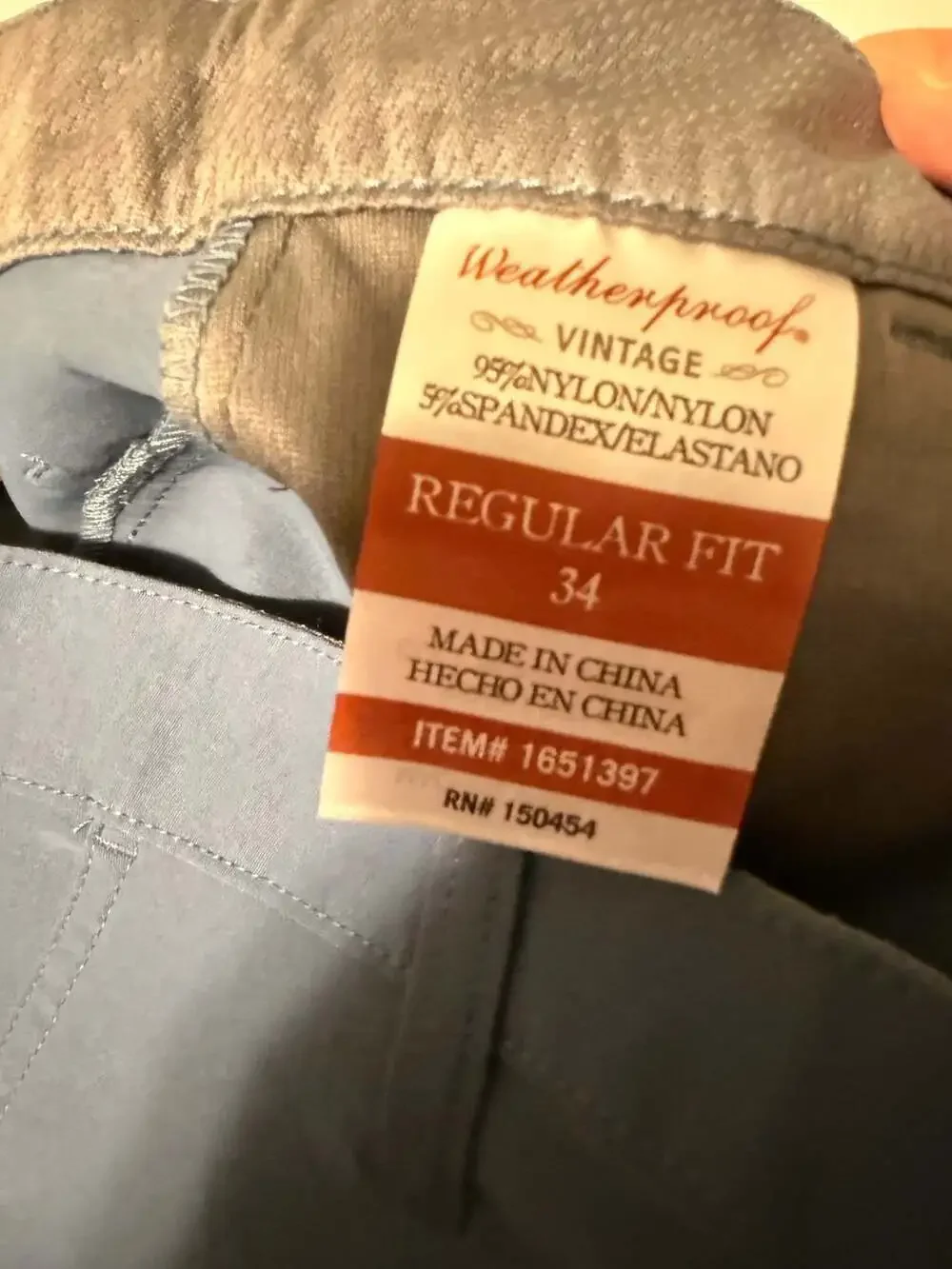 NWT‎ Weatherproof Vintage Cargo Shorts Men's Size 34 Blue Performance Stretch